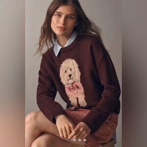 NWT Maeve Crew-Neck Dog Icon Pullover Sweater - Small